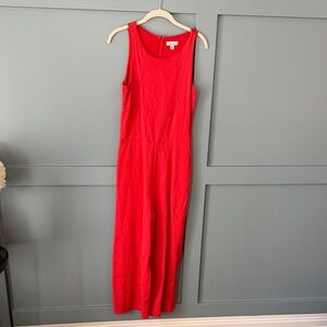 Allison Joy Sleeveless Red Romper